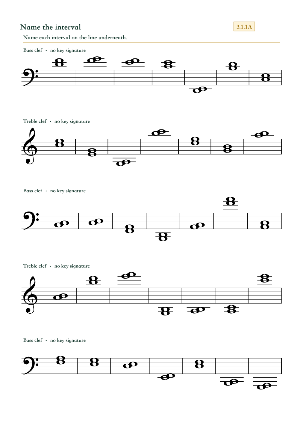An exercise sheet from the book